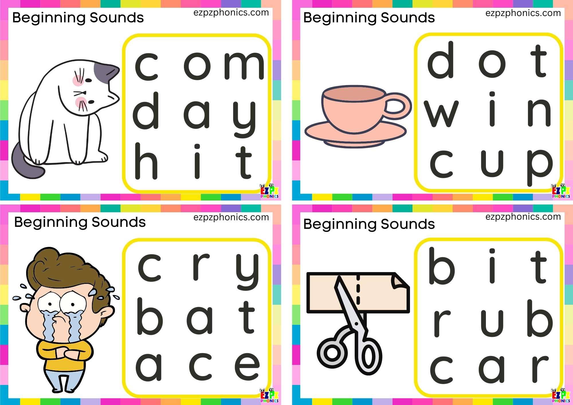 Letter C Word Search Card 1